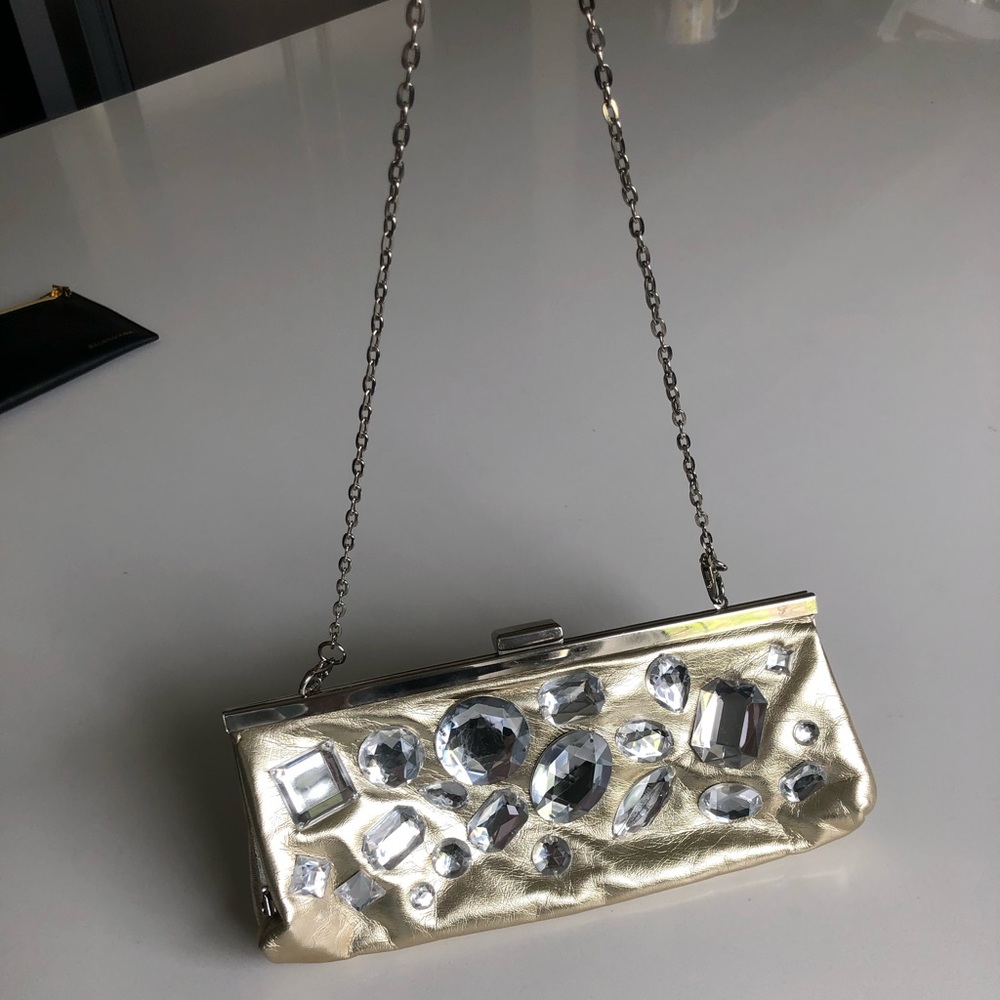 Brand New gold and silver clutch